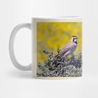 Wild birds, horned lark, wildlife gifts, nature Mug